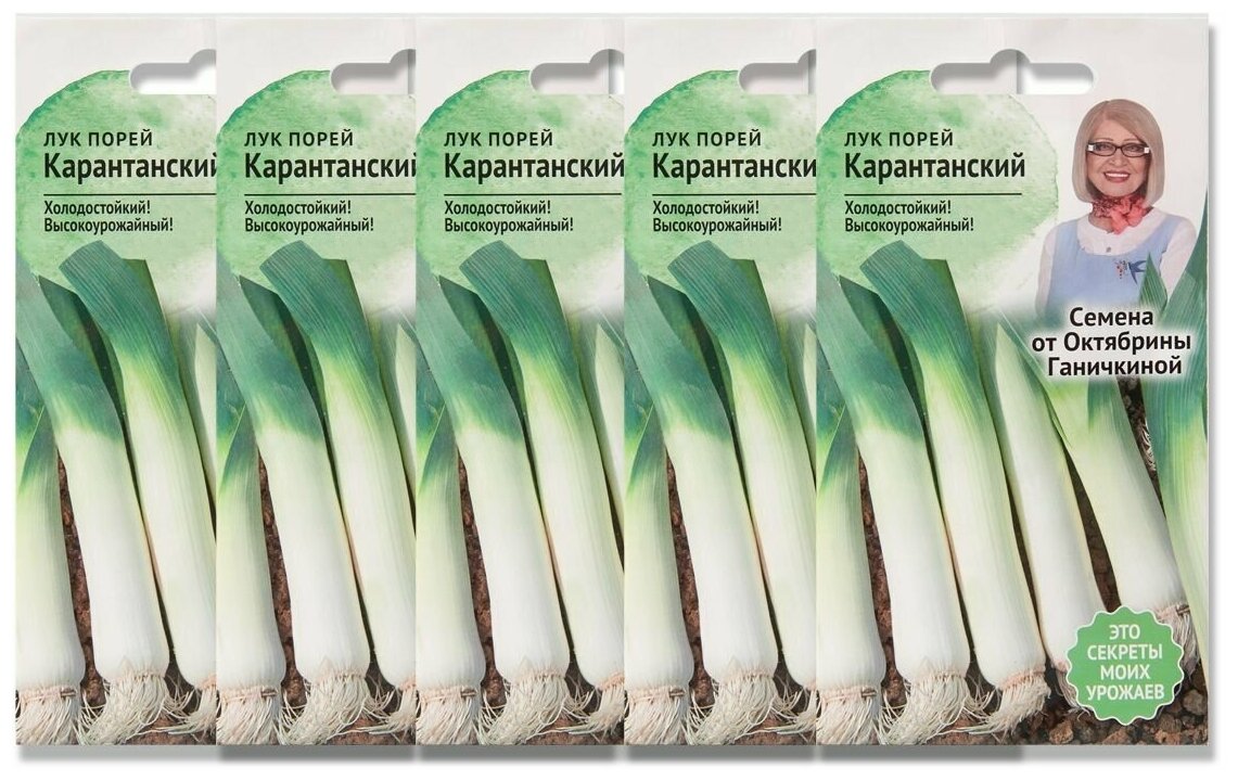 Набор семян Лук порей Карантанский 0.5 г - 5 уп.