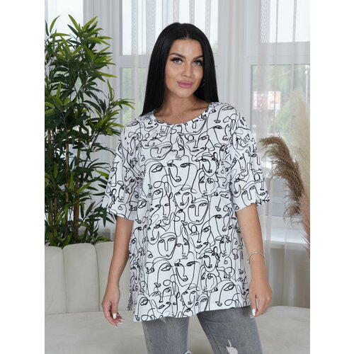 фото Футболка lovetex.store, размер 48, белый