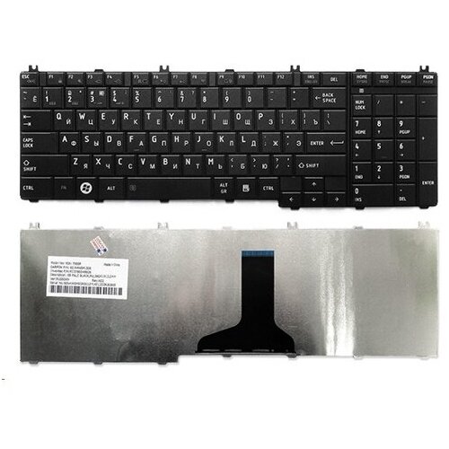 Клавиатура Toshiba Satellite C650, C660, L650, L670, L750 черная клавиатура для ноутбука toshiba l750