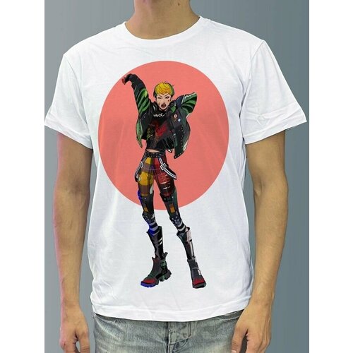 фото Футболка мужская белая из хлопка с dtf принтом игры apex legends - 212 будь на стиле