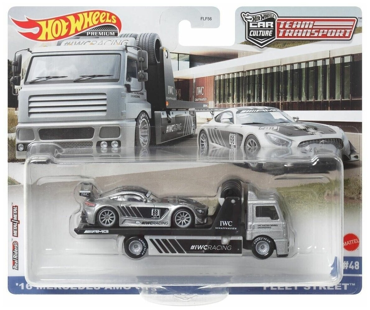 Модель коллекционная Hot Wheels Team Transport Mercedes Benz AMG GT3 Fleet Street