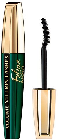 Тушь для ресниц `LOREAL` VOLUME MILLION LASHES FELINE NOIR объем и подкручивание тон экстрачерный