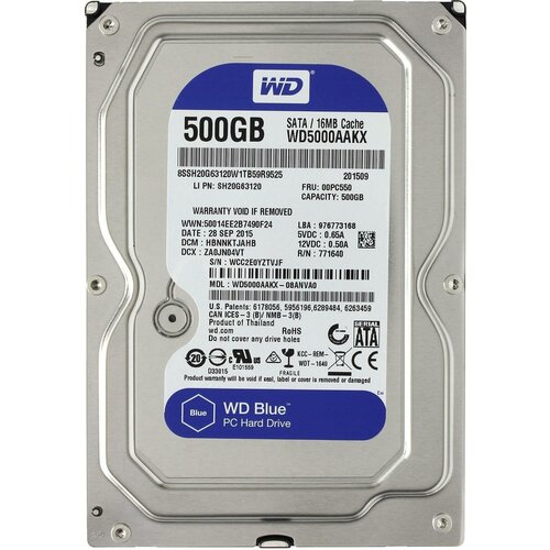 Жесткий диск 3.5 HDD 500GB WD Blue