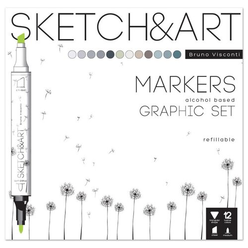 Набор маркеров SKETCH&ART. Графика,12 цветов,22-0076/03 1366360