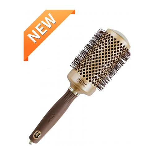 Термобрашинг Olivia Garden Expert Blowout Shine Wavy Bristles Gold & Brown ID2051 для волос, 55 мм