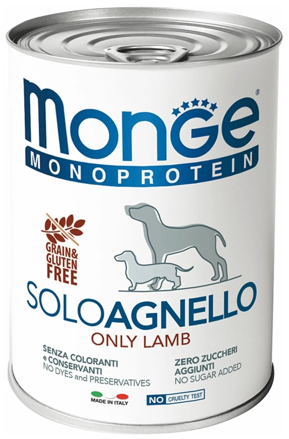 Monge dog monoprotein solo консервы для собак паштет из ягненка 400г x 3шт