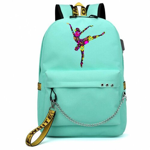 фото Рюкзак балет с цепью бирюзовый №6 noname