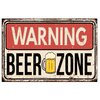 Табличка настенная Ekoramka ''Beer zone'', металлическая - изображение