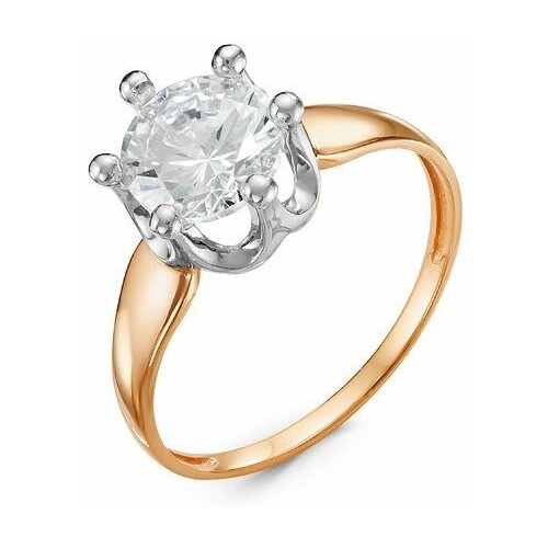 фото Золотое кольцо кюз del'ta d116633 с фианитом diamant-online