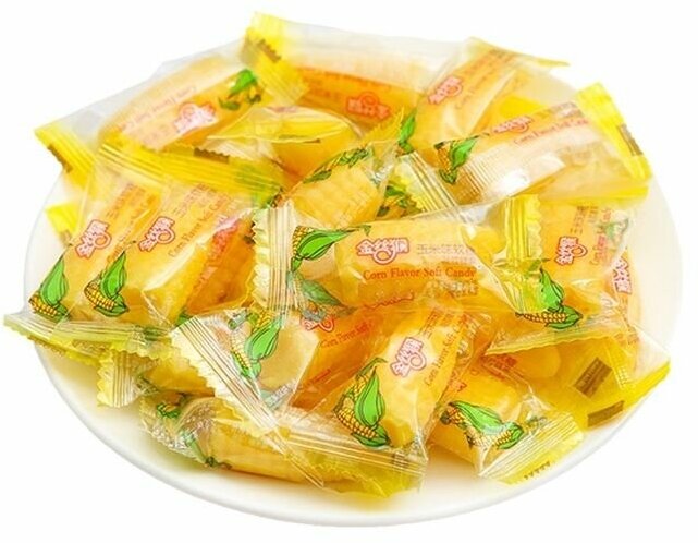 Golden Monkey Corn Flavor Soft Candy Конфеты кукурузные (мармеладные) - фотография № 4