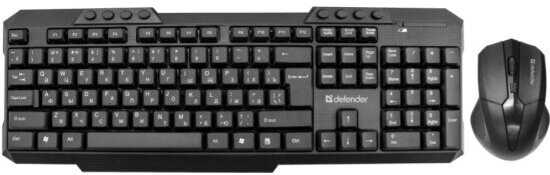 Комплект клавиатура и мышь Defender Jakarta C-805 RU, черный (45805)