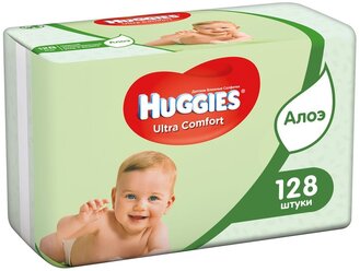 Влажные салфетки Huggies Ultra Comfort, 128 шт.