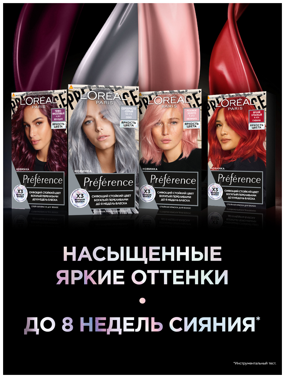 Краска для волос Loreal Paris Preference Яркость цвета Темно-фиолетовый 4.261 Венеция ЛОРЕАЛЬ - фото №10