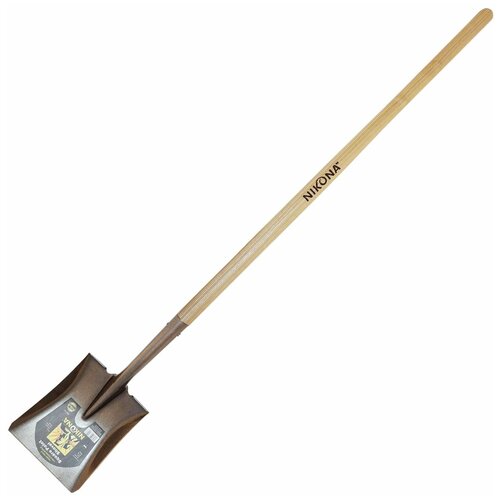 Строительная лопата, совковая,14g RN, с деревянной ручкой 48