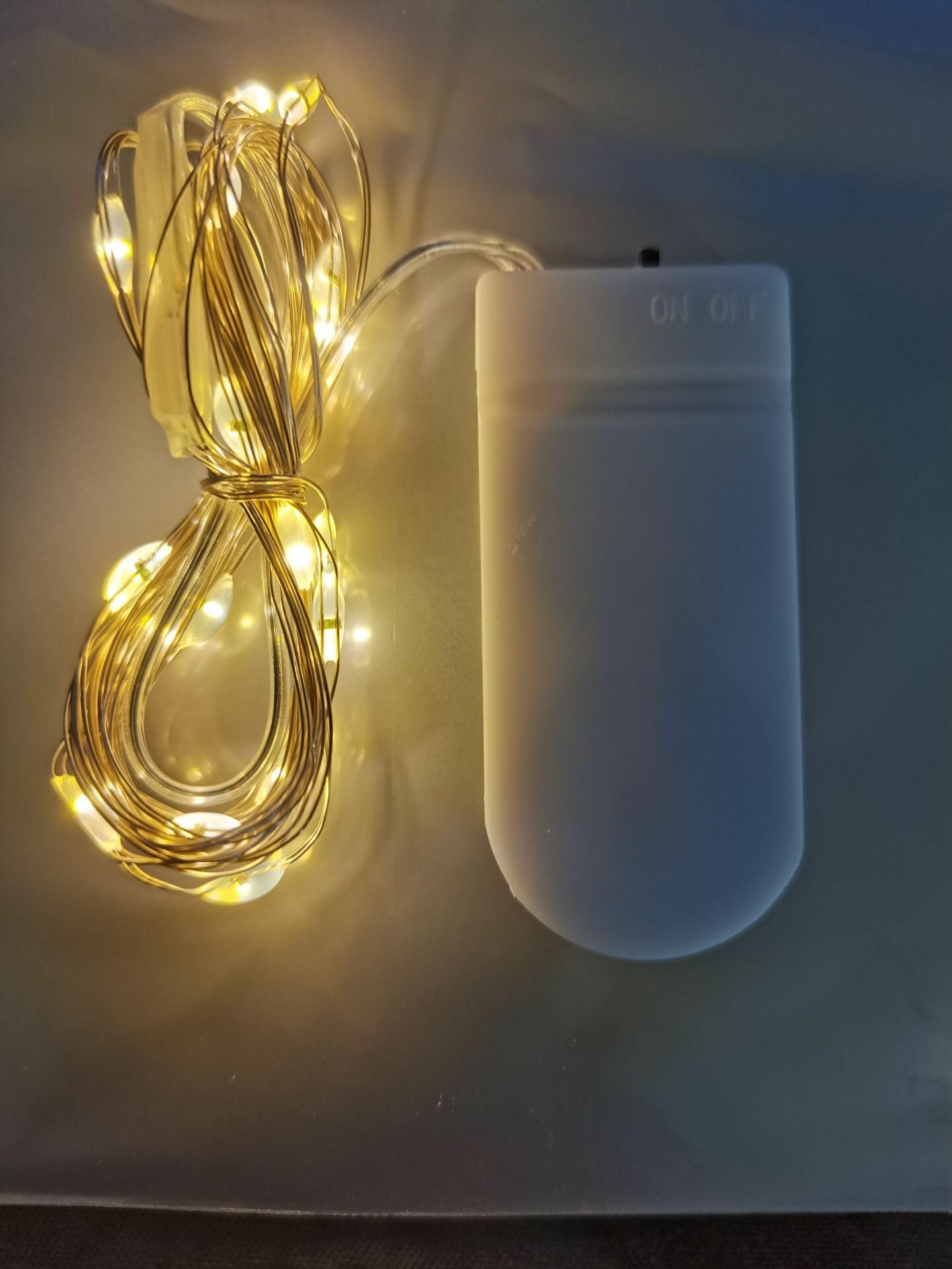 Светодиодная гирлянда (тёплый белый) 2 метра