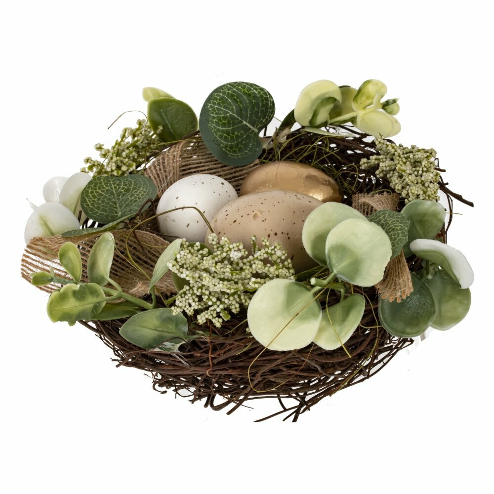 Изделие декоративное "Гнездо пасхальное", L16 W16 H9 см