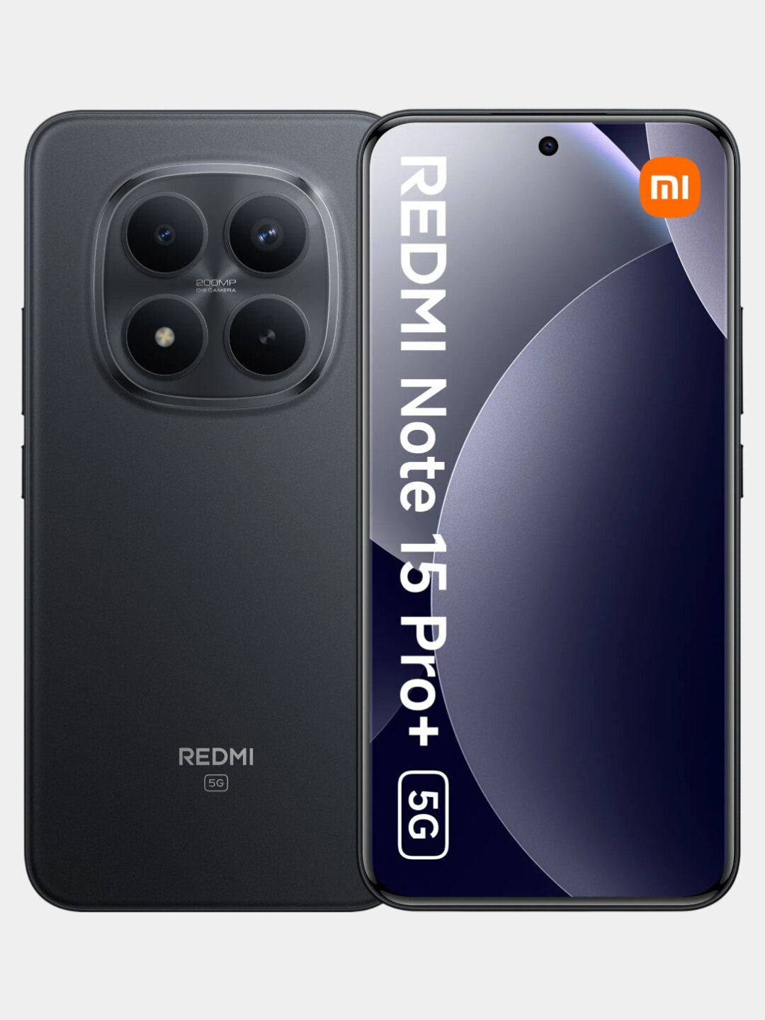 Смартфон Xiaomi Redmi Note 15 Pro Plus 5G, AMOLED-экран, камера 200Мп, 6500мАч, гарантия 1 год - Черный, 12/512 ГБ