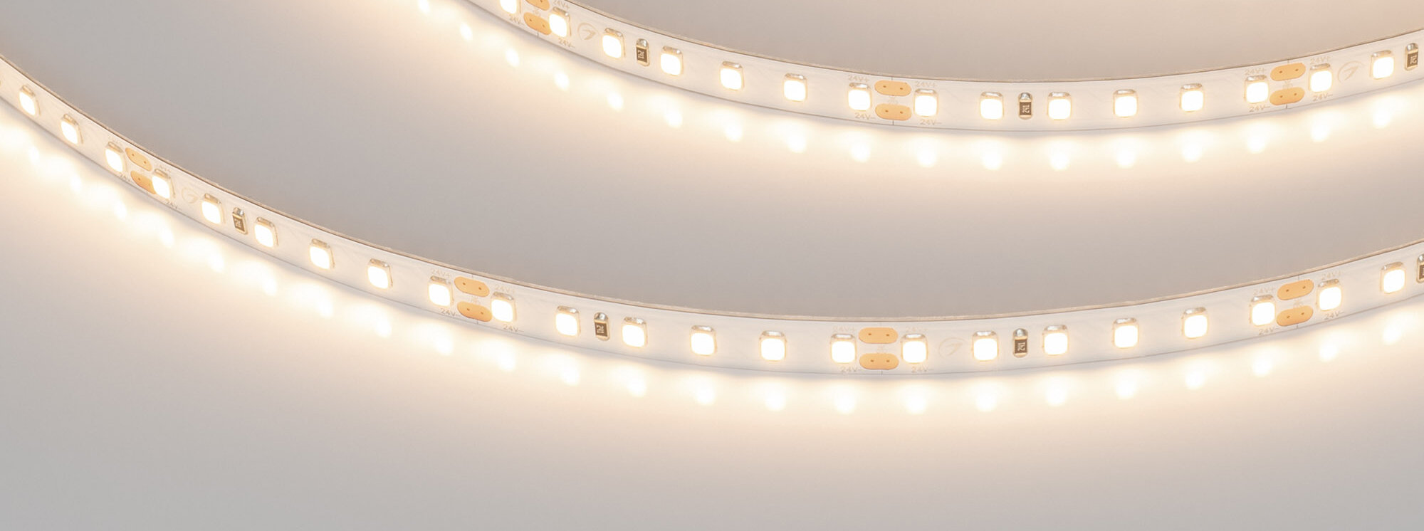 042297 Лента UL-A120-8mm 24V Warm3000 (9.6 W/m, IP20, 5m) (Arlight, 7 лет)