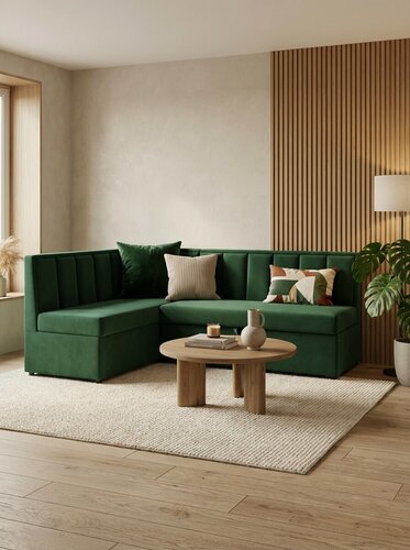 Изображение товара Кухонный уголок Santorini угол левый, зеленый