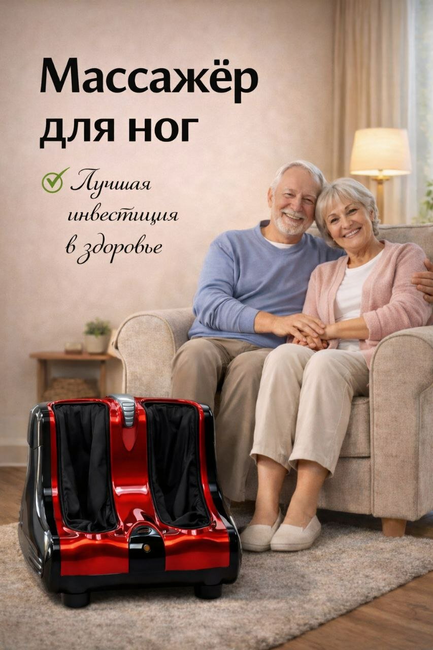 Maccажер для ног, электрический роликовый массажер с подогревом, для ног и ступней