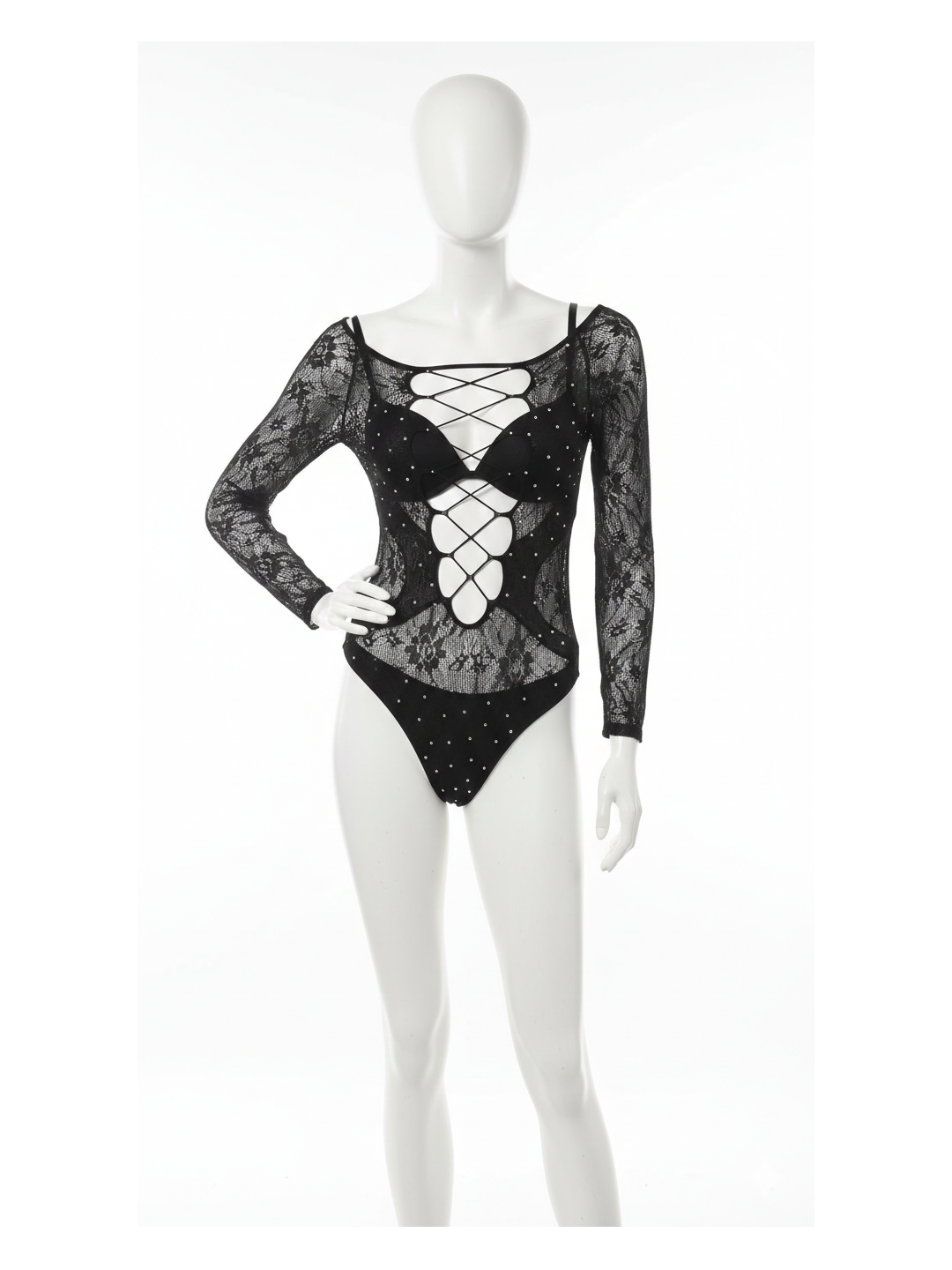 Пеньюар , размер СТАНДАРТ, черная — фото 1