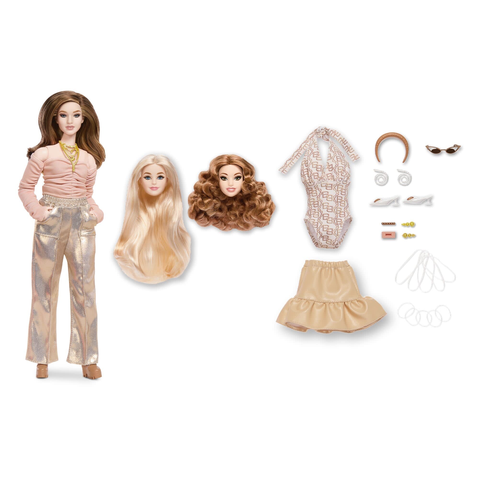 Barbie Signature You Create Barbie Basics Neutral Kit 003, Made to Move, 3 головы