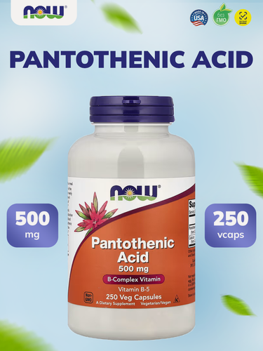 Изображение товара Now Foods Пантотеновая кислота 500 мг 250 капсул, Pantothenic Acid 500 mg 250 caps