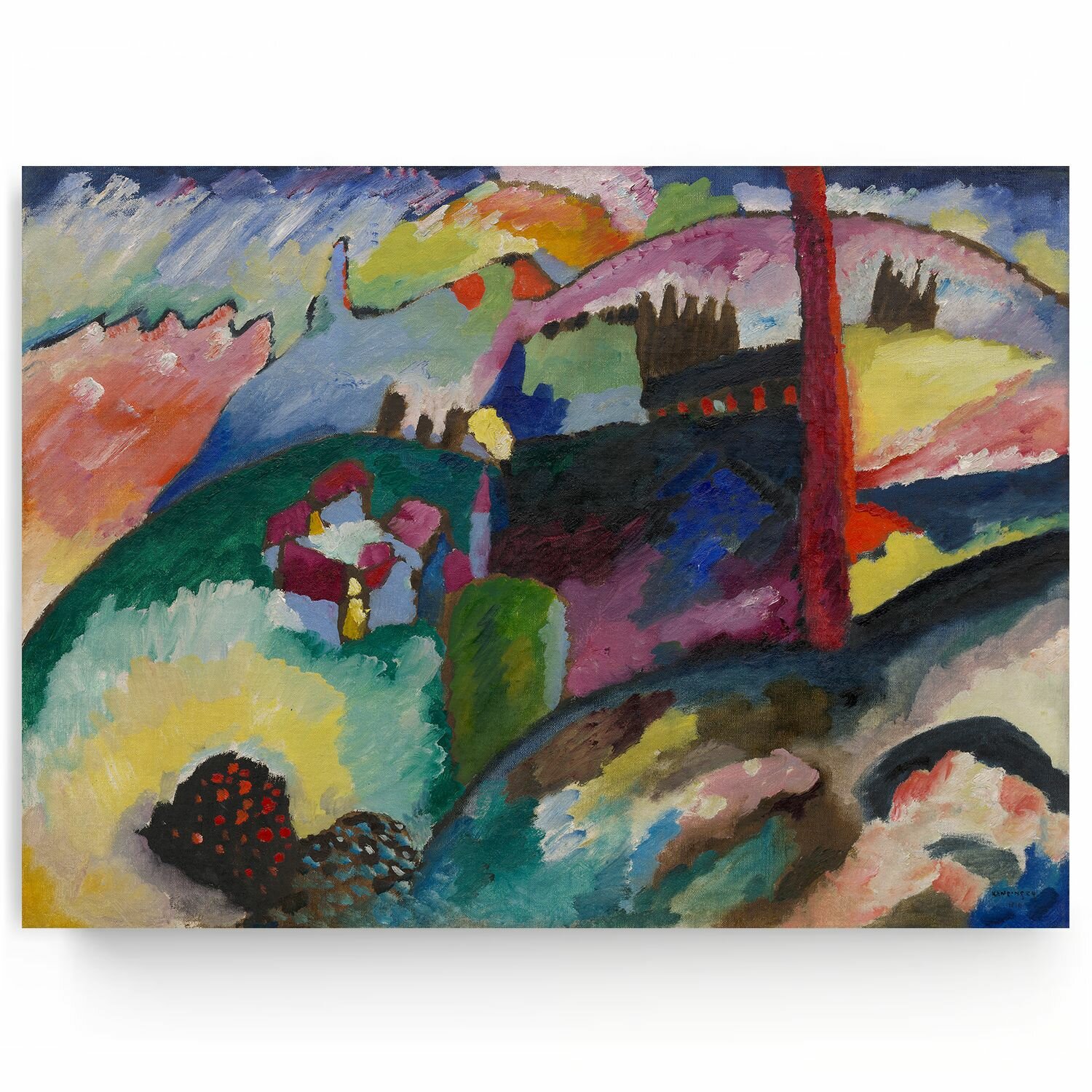 Кандинский / Мурнау, дом на Обермаркт, Репродукция картин, 40х60 см.