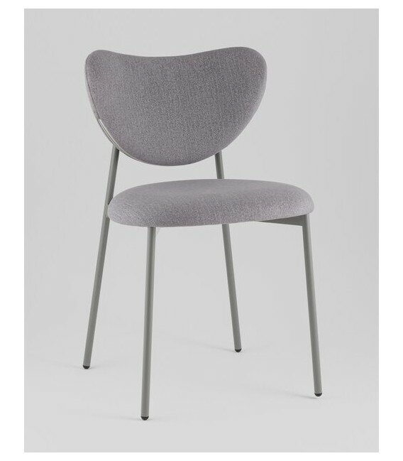 Стул Росарио велюр серый каркас серый