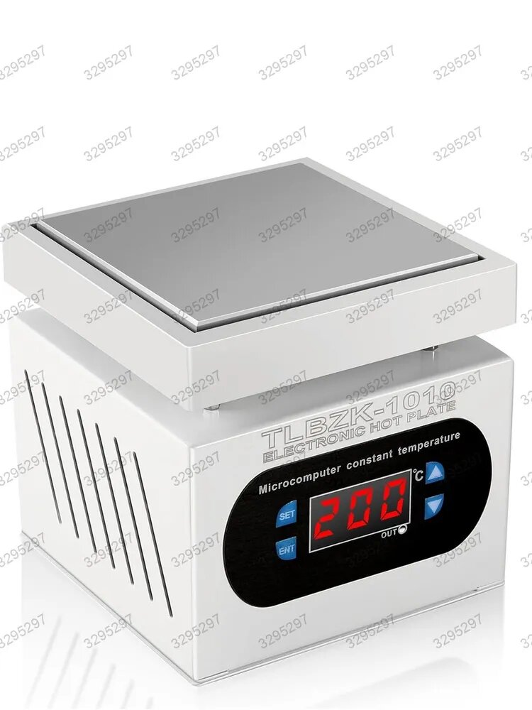 Нагревательная плита BY1010 для пайки, алюминиевая, температура до 400°, с защитой от ожогов — фото 1