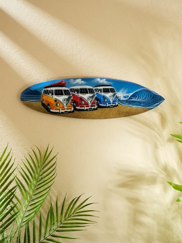 Панно Доска для сёрфа Три Сплитти , дерево, 50 17 см