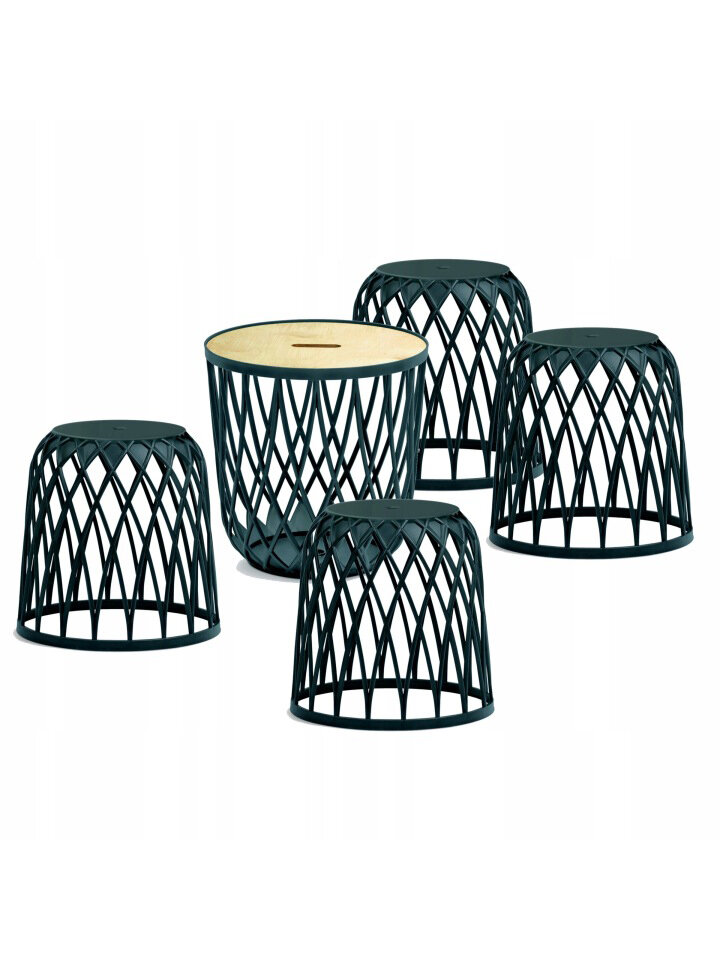 Садовая мебель комплект из пяти предметов Prosperplast UNIQUBO, антрацит