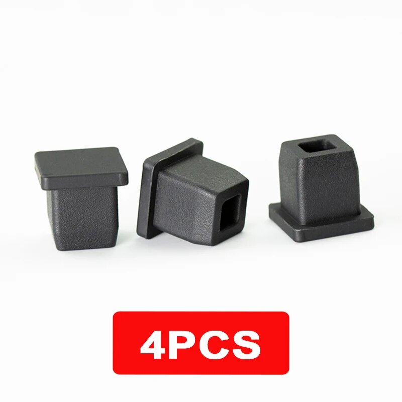 Черная силиконовая заглушка для труб 9-50 мм A 26.6 (XCD-F117), Black-4pcs