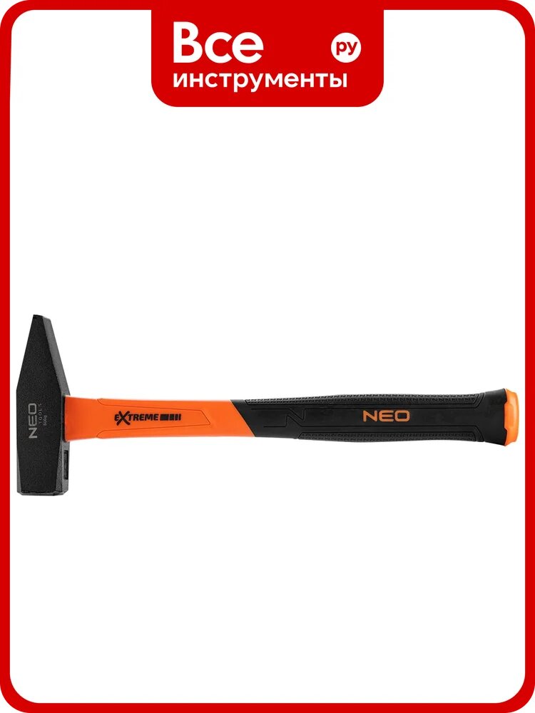 Столярный молоток NEO Tools 800 г, рукоятка из стекловолокна 25-146