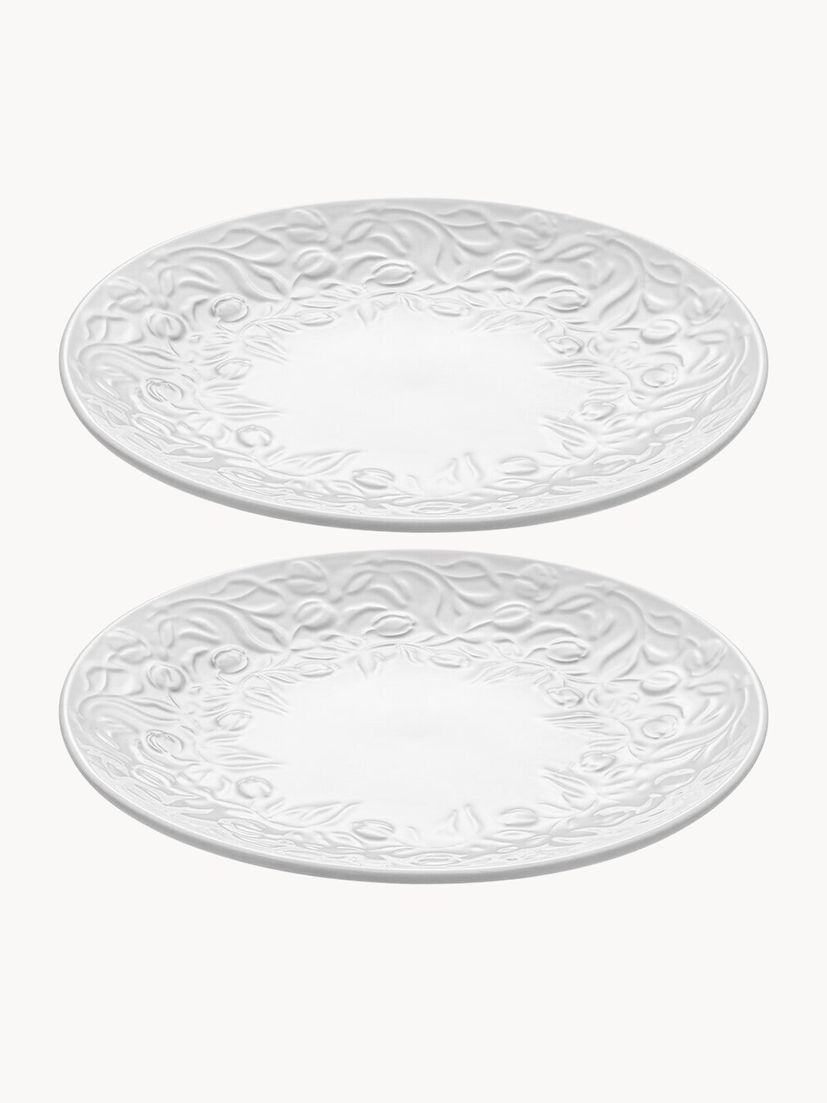 Набор тарелок 2 предмета 17,5х17,5х2 см Elan Gallery Тюльпаны, фарфор