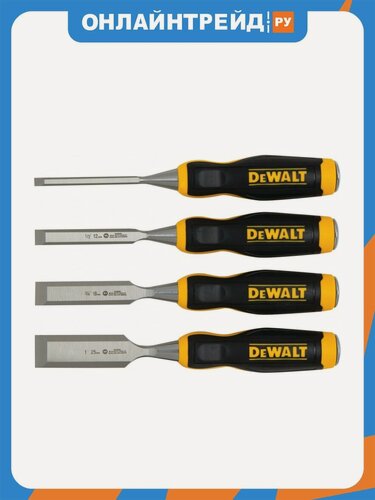 Изображение товара Набор стамесок Dewalt DWHT0-16063, 6/12/18/25 мм (4 шт)