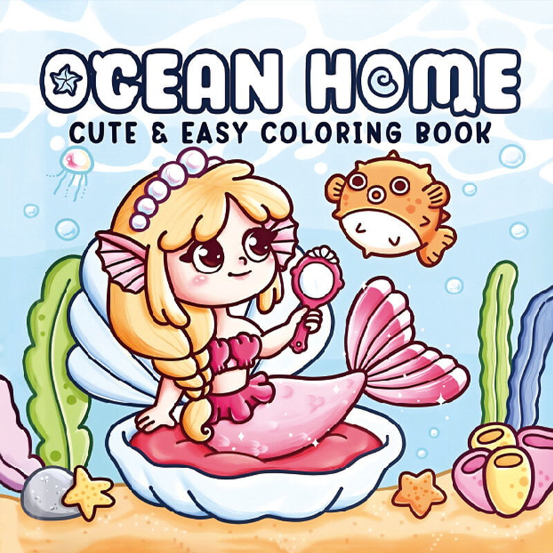 SpookyCutie Monster Series Книга для раскрашивания Русалка - Обучающее занятие для детей