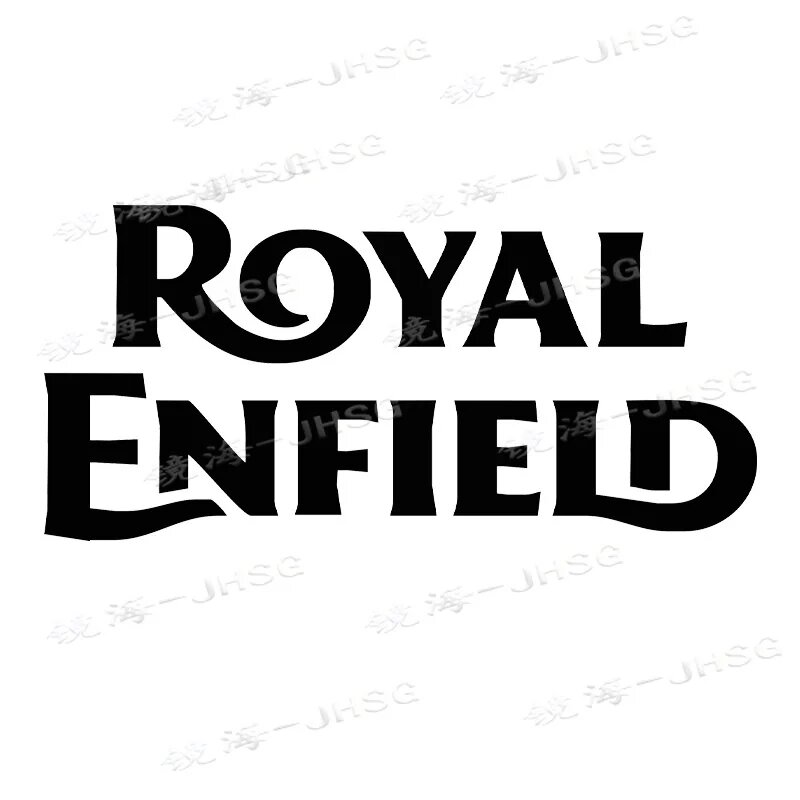Виниловая наклейка на мотоцикл Royal Enfield Black, 18x8.4cm