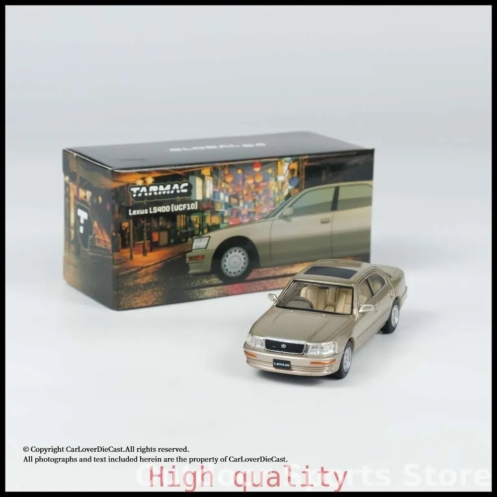 Самый популярный в 2025 годуTW Tarmac Works 1:64 Lexus LS400 Champagne Легковая модель автомобиля