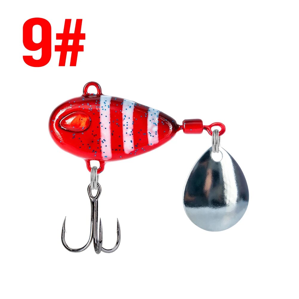 Виброприманка Tail Spinner 3.5-21г тонущая Красный, 8g, 9