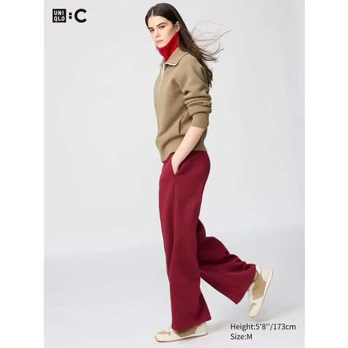 фото Брюки uniqlo straight sweatpants, размер s, красный
