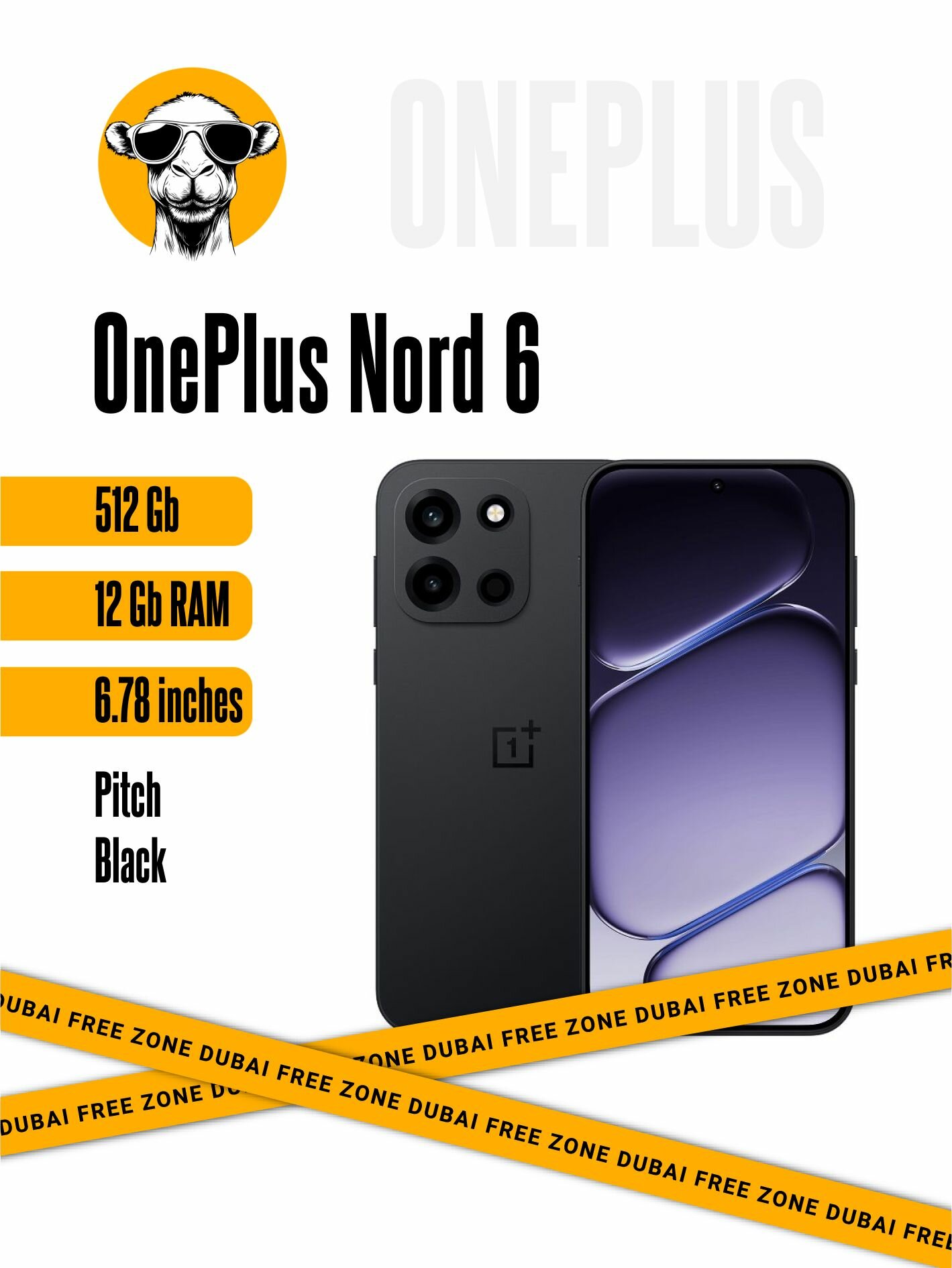 Смартфон OnePlus Nord 6 12/512Gb Pitch Black