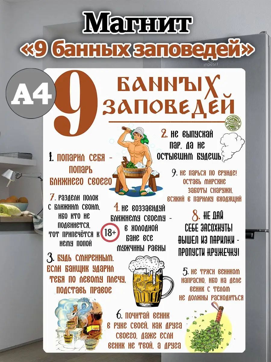 Правила бани на магните А4 (20х30см)