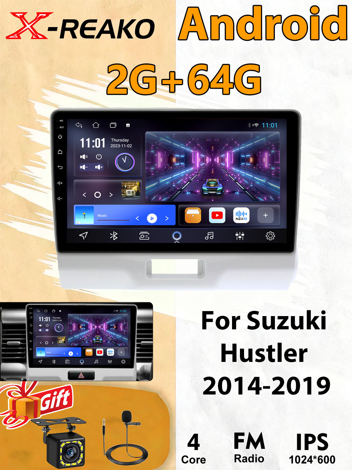 Штатная магнитола для Suzuki Hustler 2014 - 2019 9 дюймов, WiFi