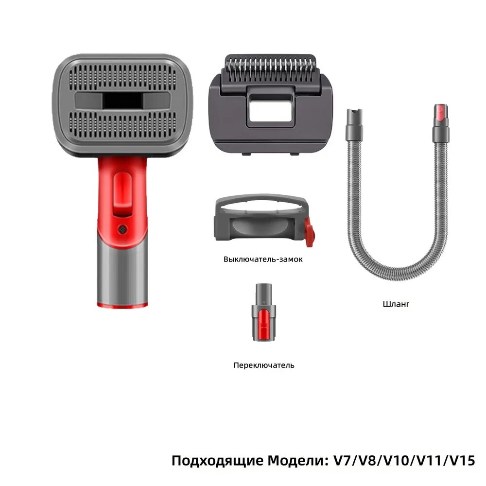 Насадка для пылесоса Dyson, комплект для ухода за шерстью, игольчатая + прореживающая щетки