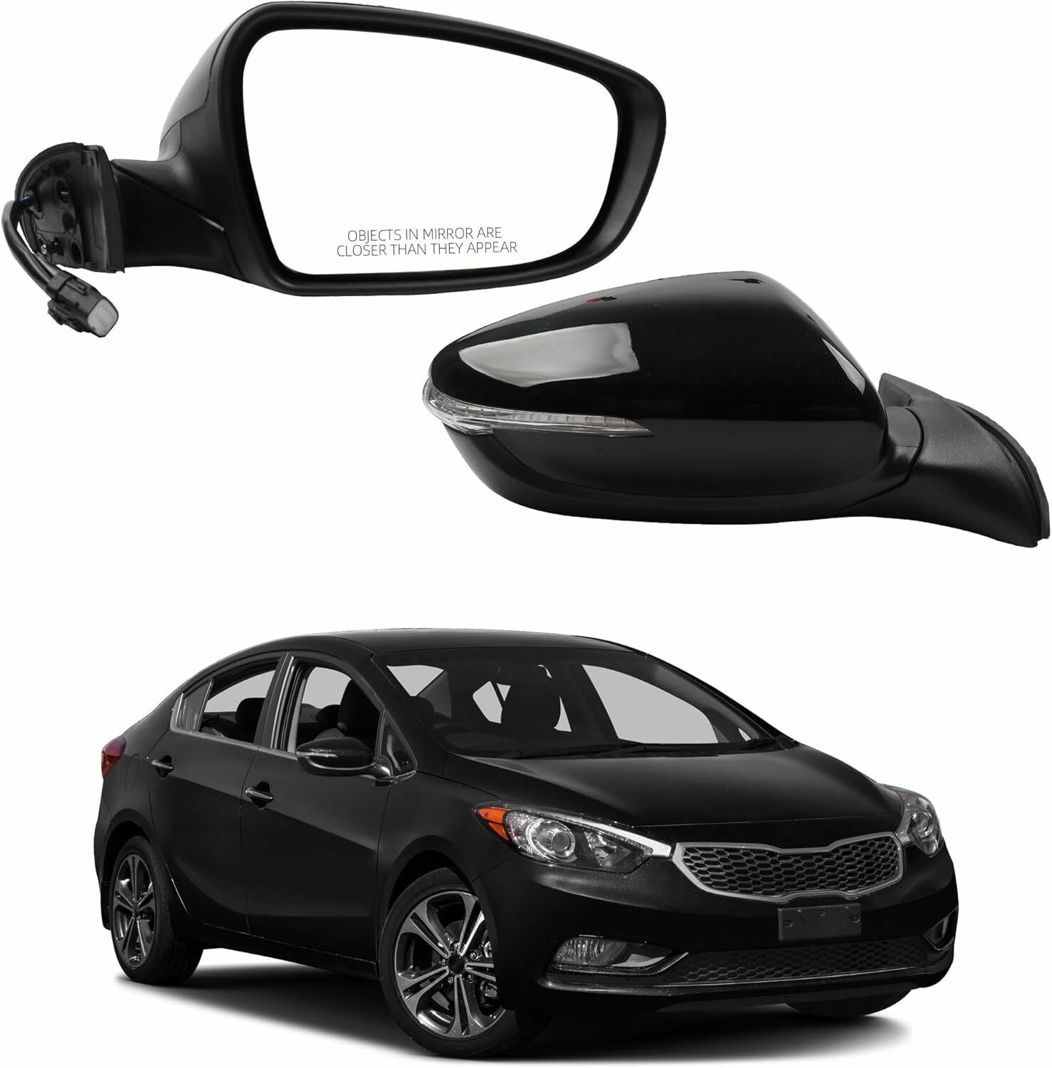 Передняя дверь крыло зеркало сборки для Kia Forte 2013-2015 автомобиль внешняя дверь задний огляд зеркало сборки 6PINS, справа.