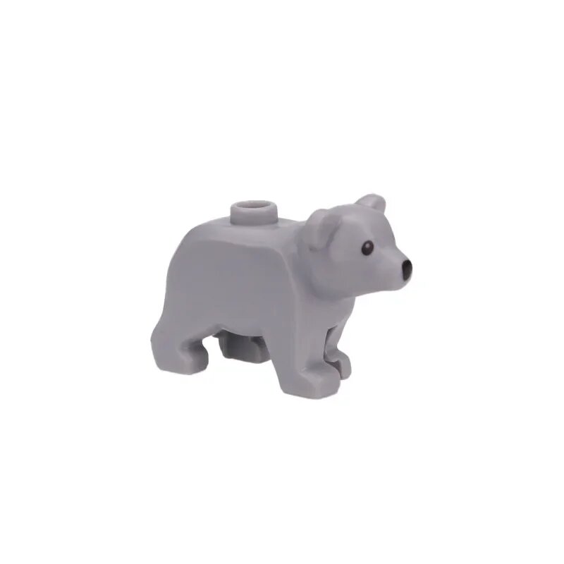 SixBricks MOC 2025 набор строительных блоков животные Серый, Grey Bear 1PCS