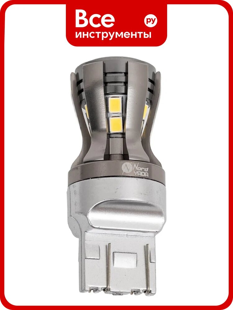 Светодиод Nord-Yada T20, W21/5, W3x16q, 14x2835SMD, чип OSRAM с обманкой (стоп. ук. пов), блистер 2 шт. в упаковке 908342