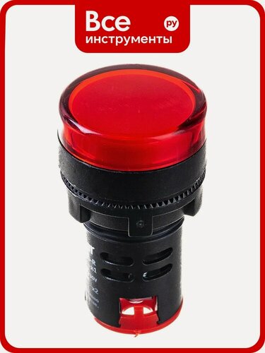 Изображение товара Индикаторная лампа Navigator NBI-I-AD22-230-R красная, d22 мм, 230 В AC/DC 82801, силовой, винтовое крепление