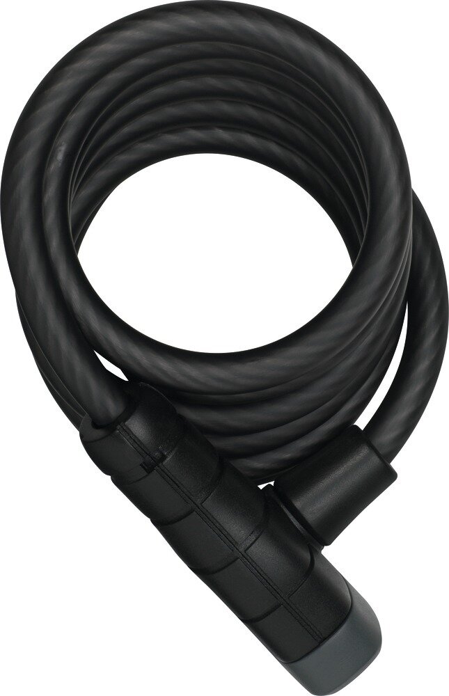 Замок вело трос 10мм, ключ, ABUS Primo 5510K/180см SCMU с кроншт, класс защиты 3/15, 508гр, черный